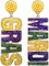 Mardi Gras Beaded Dangle Earrings for Women by 4E's Novelty - Festival Accessories and Fashion Jewelry